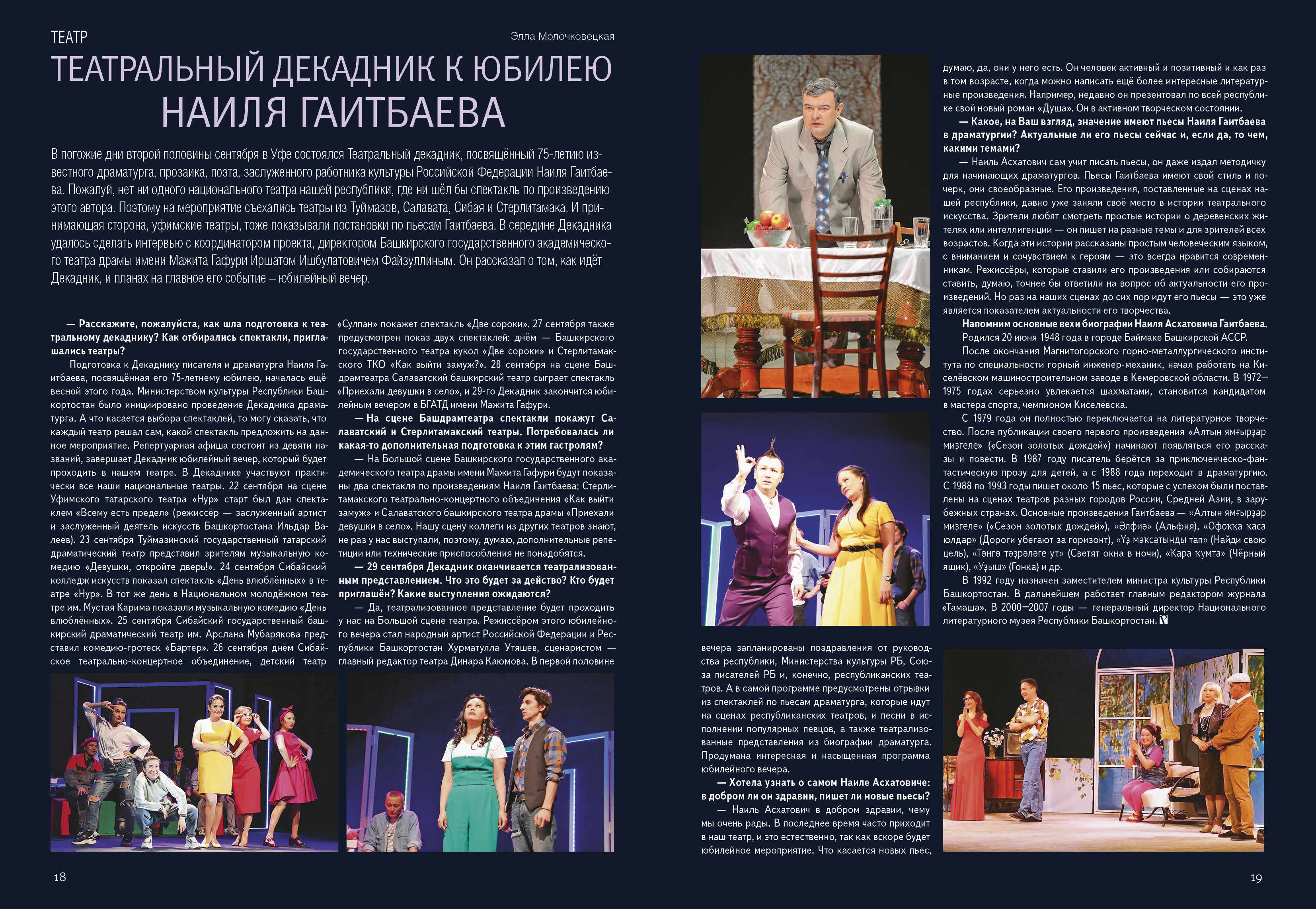 Театральный декадник к юбилею Наиля Гаитбаева