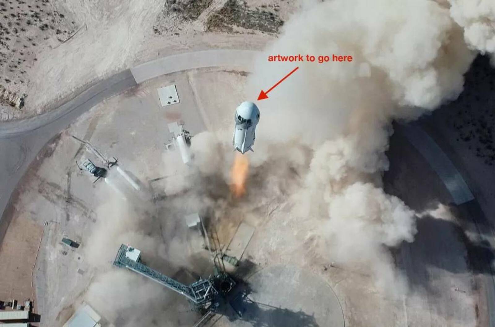 Художник Амоако Боафо нарисует триптих на космической ракете Джеффа Безоса